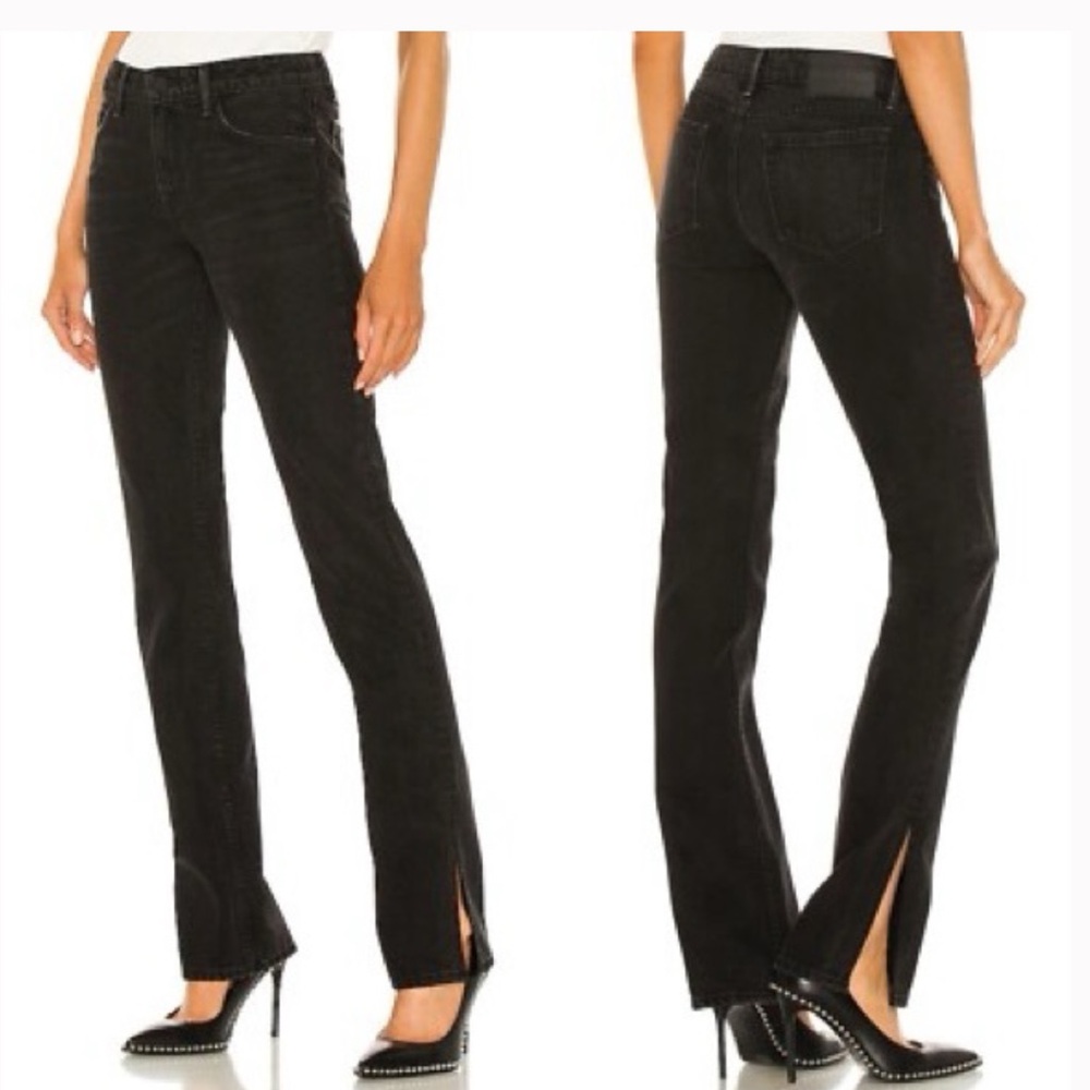 GRLFRND Hailey Low Rise Slim Boot Cut Jeans With Slit 30